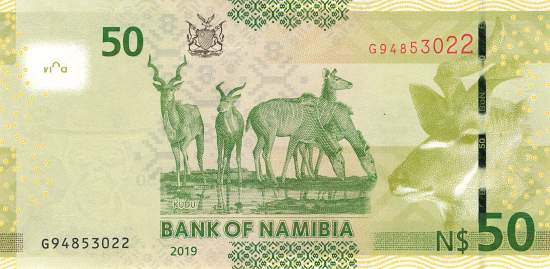 Namibia p13c 50 Dollar 2019
